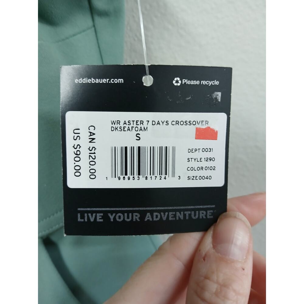 Eddie Bauer Aster 7 Day Crossover Waist Dress Moisture-Seafoam- size small - Picture 10 of 10